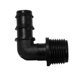 Отвод 16мм с наружной резьбой 3/4" для капельной линии