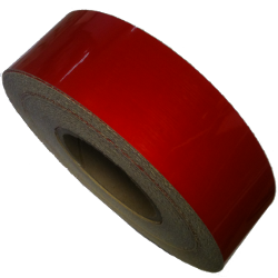 Световозвращающая лента клейкая 100мм*45.7м, красная