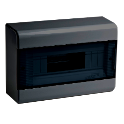 68012Ч Тусо Щиток о/п на 12 мод. с дверцей 280х190х93мм, черный