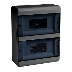 68018Ч Тусо Щиток о/п на 18 мод. c 2-мя дверцами 222х277х93мм, черный