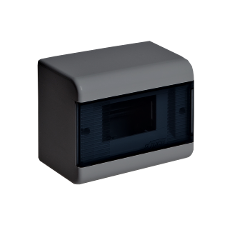 68026Ч Тусо Щиток о/п на 6 мод. с дверцей 160х132х93мм, черный