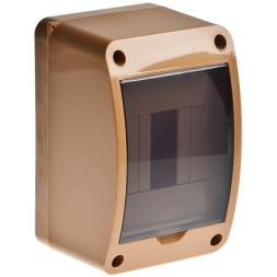 68304БЖ Тусо Щиток о/п на 4 мод. с вертикальной дверцей, 140х90х85мм, бежевый