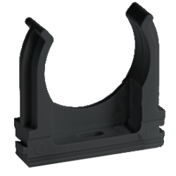 Крепеж-клипса для
трубы чёрного цвета Крепеж-клипса черная