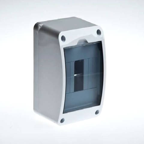 68304 Тусо Модульный щиток о/п на 4 мод. с вертикальной дверцей. 140х90х85мм