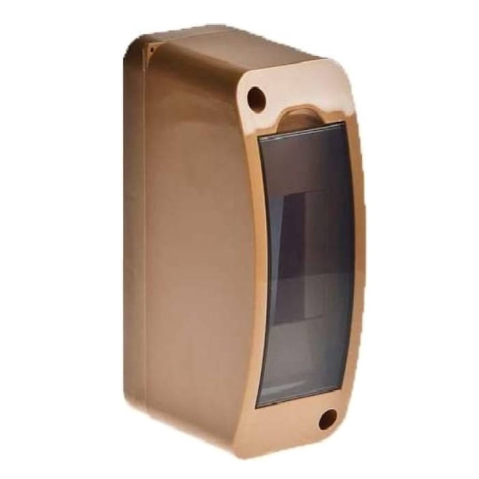 68302К Тусо.Щиток о/п на 2 мод. с вертикальной дверцей. 140х55х85мм (коричневый)