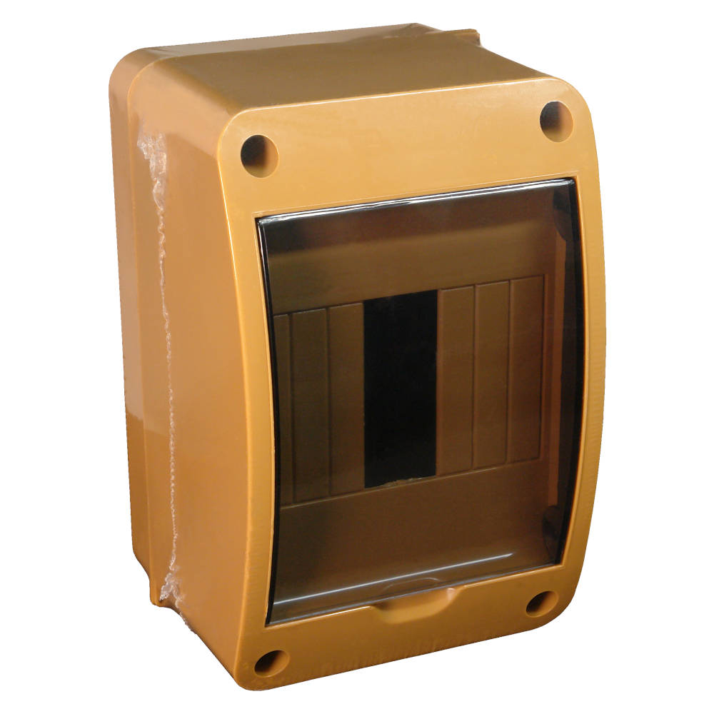 68304К Тусо.Щиток о/п на 4 мод. с вертикальной дверцей. 140х90х85мм (коричневый)