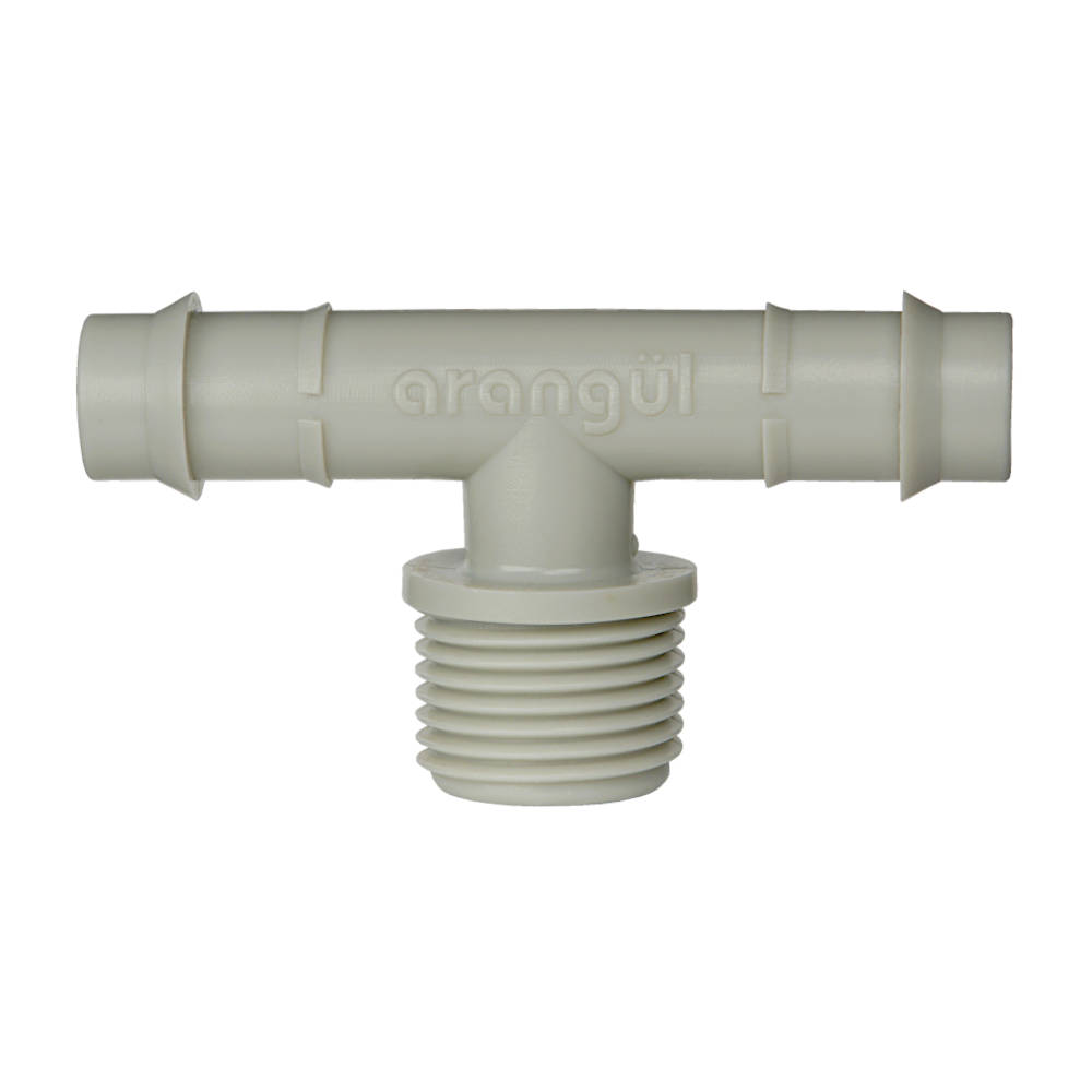 Тройник с наружной резьбой 16х1/2"х16 для магистральной трубки 16х1,0-1,5 Arangul