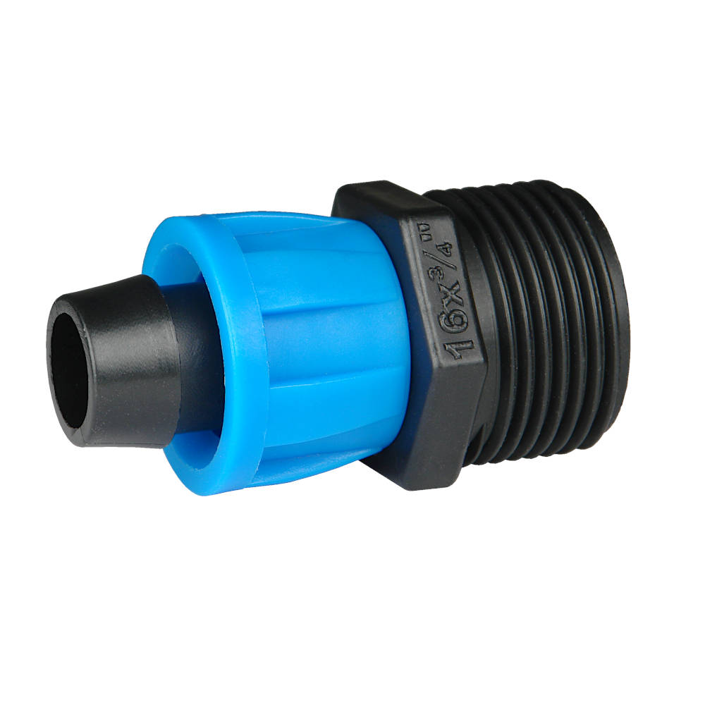 Соединитель с наружной резьбой 16х3/4" для капельной ленты Arangul