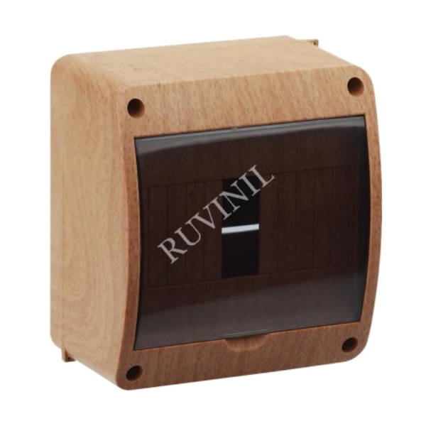 68306-38М Тусо.Щиток о/п на 6 мод. с вертикальной дверцей. 140х125х85мм бук на светлой основе