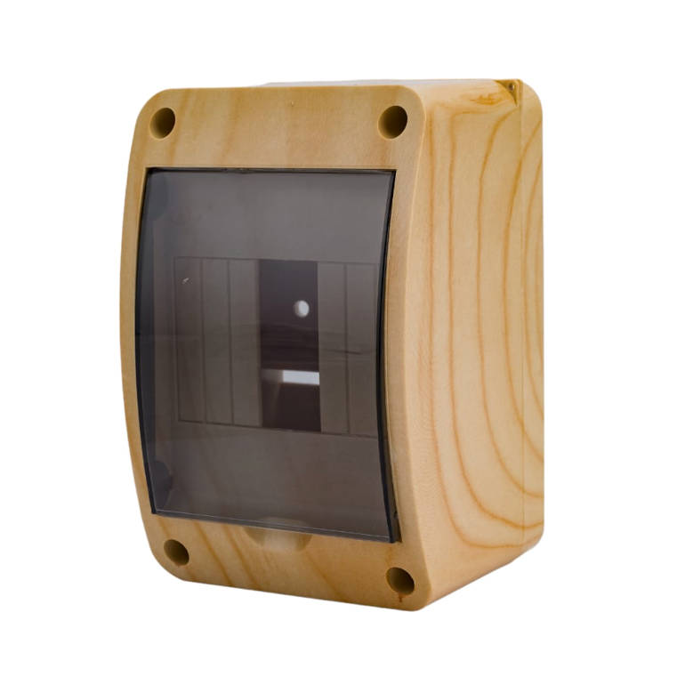 68304-27М Тусо.Щиток о/п на 4 мод. с вертикальной дверцей 140х90х85мм сосна на светлой основе