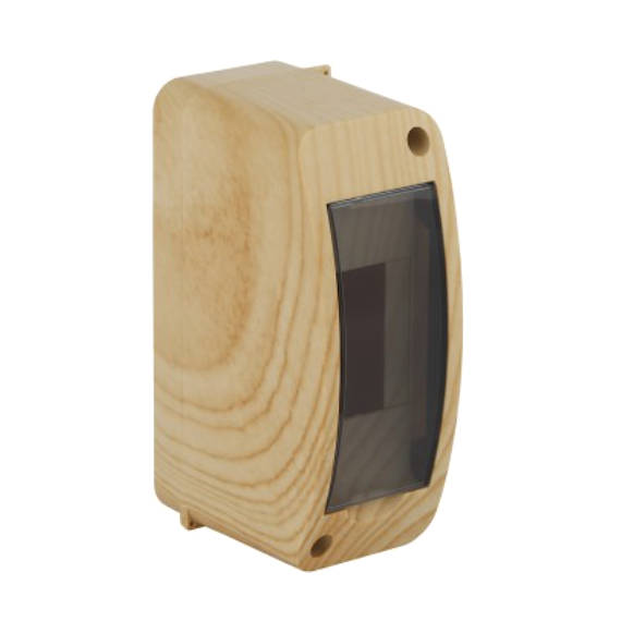 68302-27М Тусо.Щиток о/п на 2 мод. с вертикальной дверцей. 140х55х85мм сосна на светлой основе