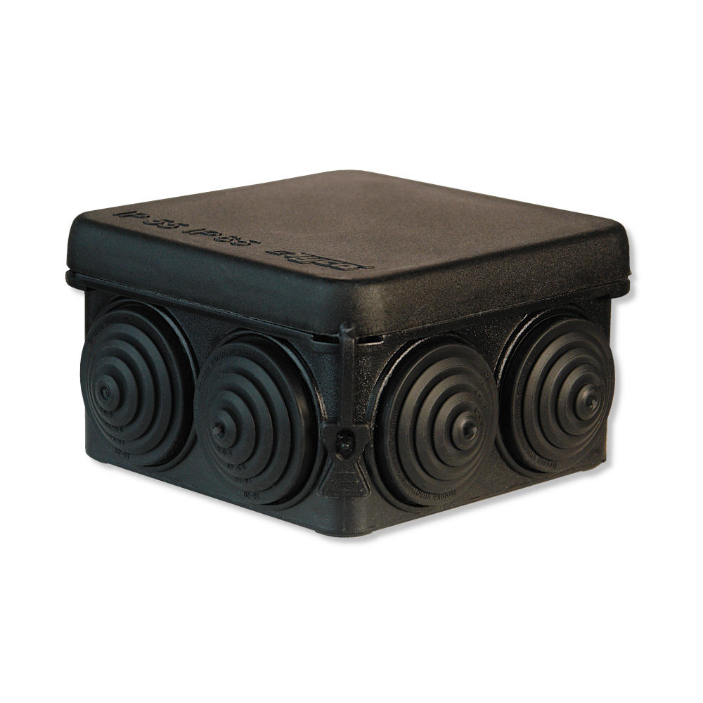 67030Ч Тусо.Коробка расп. для о/п, 70х70х40мм (черная)