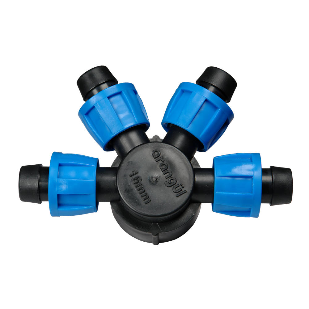 Разветвитель для капельной ленты 16/4х1" (0-60-120-180) внутренняя резьба Arangul