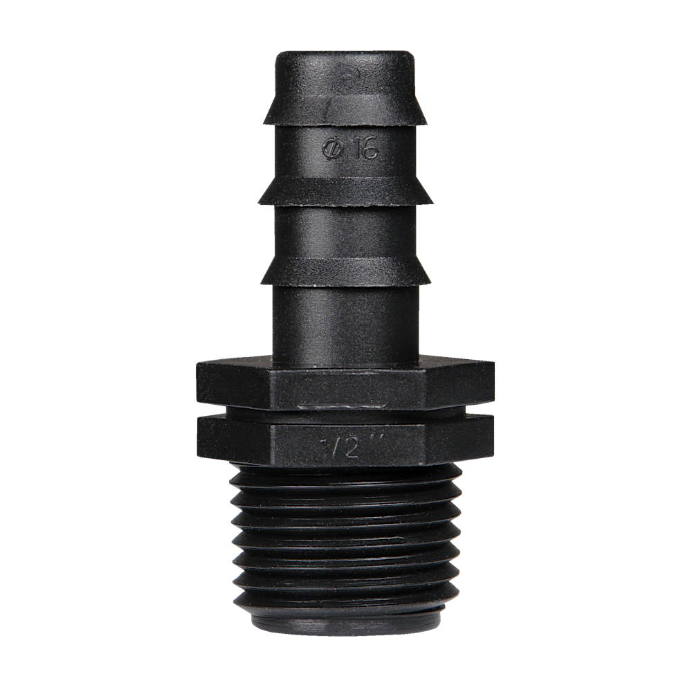 Соединитель 16х1/2" наружная резьба для магистральной трубки 16х1,0-1,5 Arangul